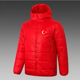 21-22 Turkije Heren donsjack met capuchon, wintervrije tijd, sportjas, volledige ritssluiting, sport, buiten, warm sweatshirt, LOGO aangepast