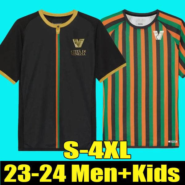 3XL 4XL 23 24 Venezia FC Camisetas de fútbol antes del partido en casa Negro Visitante Blanco Tercero 4to Rojo ARAMU FORTE Venecia 2023 BUSIO Camisetas de fútbol 3er Adukt Kids Kit Uniformes