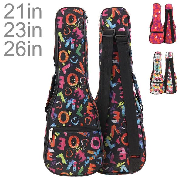 21/23/26 pouces Portable ukulélé sac 3 Types Durable 10mm éponge étui souple Gig ukulélé Mini guitare sac à dos étanche