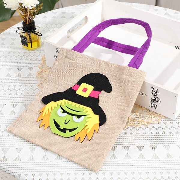 21 * 23 cm Halloween Wrap Sac Linge Citrouille Sorcière Fantôme Portable Sacs Enfants Festival Fête Cadeau Emballage RRD12414