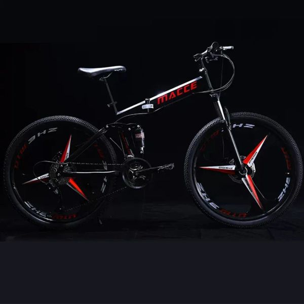 21/24/27/30 Speed Pliage Bike Mountain Tile Soft Tail 24/26 pouces Double choc Variable Cycle de course MTB Bicycles