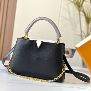 21/27/17/31.5 cm ketting schoudertas dames handtassen ontwerper crossbody handtassen winkelen winkels flap portemonnee granulaire echte lederen kwaliteit verwijderbare riem goud hardware -zakje