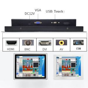 21,5 inch IP65 voorste waterdichte industriële monitor display capacitieve aanraakmonitor 1920*1080 met VGA/HDMI/USB -interface
