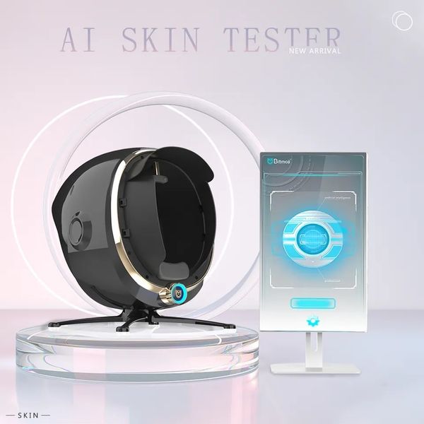 Écran 21,5 pouces 3D Magic Tester Système de miroir facial portable pour utilisation en spa - Analyseur avancé de la peau et des cheveux pour une analyse complète de l'acné et de la peau