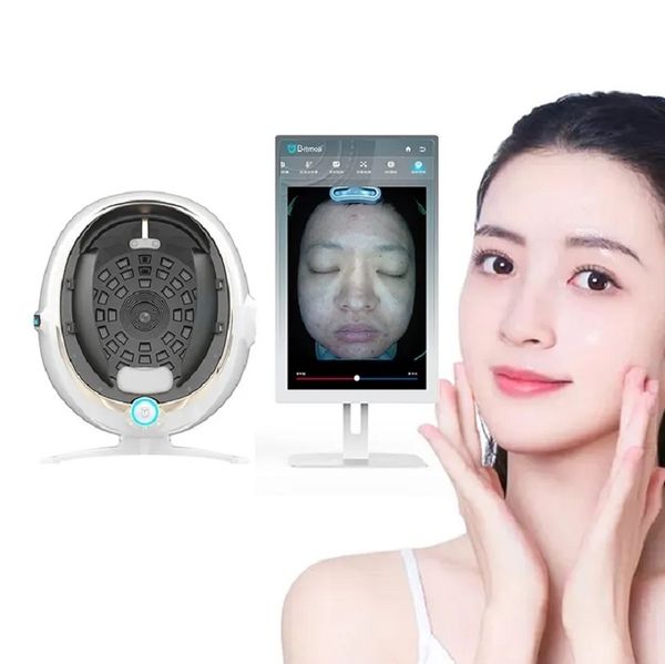 Máquina de análisis de piel de prueba de espejo inteligente Uv con pantalla de 21,5 pulgadas, escáner Facial, máquina analizadora de piel profesional para salón Spa