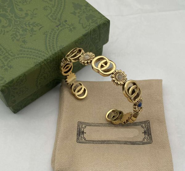 21 Brangle Femmes Sier Bracelet Designers Open Jewelry Gold Flower Love G For Mens Tiger Bangles Party Wedding