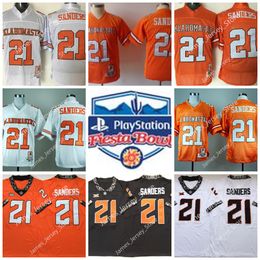 21 Barry Sanders Jersey Hommes Vintage 1986-1988 Oklahoma State Cowboys College Football Maillots 21 BarrySanders University Cousu FootballWears ncaa college