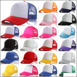 21 couleurs Capuchon de baseball pour enfants Adt maille Caps Casquettes Camionnant Chapeaux Snapback Girls Garçons Garçons GH627 Drop Livraison 2021 Accessoires Baby Matern