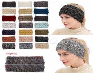 21 couleurs en tricot en crochet Bande de femmes Femmes d'hiver Sports Hairband Turban Yoga Band Ear Warmer Boneie Capre-Bandons Cyz28648123267