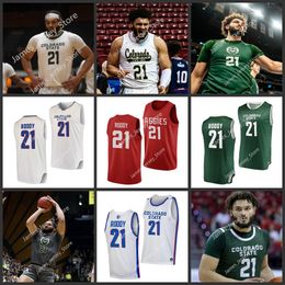 21 David Roddy Basketball Jersey Colorado State Ram Stitched College Jerseys 2022 NCAA School Basketball Wears