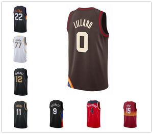 21 Embiid 25 Simmons 0 Lillard 12 Morant 11 Young 9 Barrett 77 Doncic Basketbal Jerseys 11 Williamson 3 Paul 22 Ayton 11 Booker 32 Towns 4 Westbrook Local Online Store