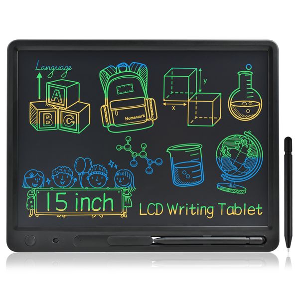 Tableta de escritura LCD colorida de 21 pulgadas, almohadilla gráfica electrónica, tablero de notas de oficina, cuaderno de negocios para adultos, juguetes de dibujo para niños