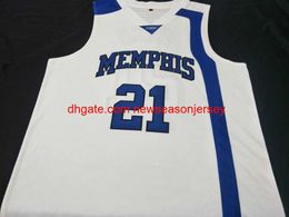 # 21 LARRY FINCH Memphiss College Basketball Jersey personnalisé n'importe quel maillot de numéro de nom