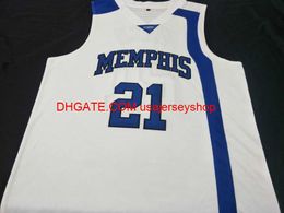 #21 Larry Finch S College Basketball Jersey maat S-4XL 5xl Aangepaste naamnummer Jersey