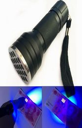 21 LED UV Flashlight Torch Light Violet Light Blacklight UV Lamp Torch 3A Batterij voor markercontroledetectie DLH4376067002