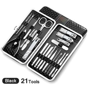 21 Stks Manicure Set Kit Pedicure Scissor Tweezer Mes Oor Pick Utility Nail Clipper Rvs Nail Care Tool Sets Upgrade
