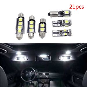 21 pièces/ensemble BLANC LED Lampe de Lecture De Voiture Intérieur Lumières Remplacement Paquet Kit pour BMW Série 5 M5 E60 E61 Auto LED Ampoule