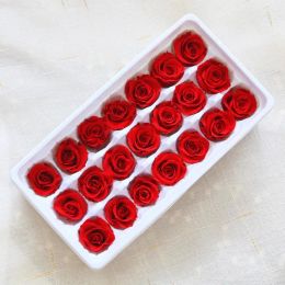 21 pièces / boîte B-grade éternel hydratant rose de rose décoration de fête de mariage bricolage de la fête des mères de la Saint-Valentin pas cher 231127 ll