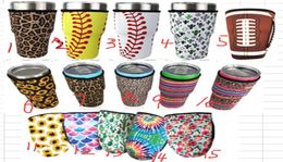 21 estilo béisbol reutilizable taza de café manga cactus cubierta de botella de agua neopreno cubierta de funda bolsas bolsas para 30 oz tu5238012