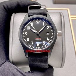 21 styles montres de luxe 326901 Mark XVII 40mm tout noir automatique mécanique montre pour homme cadran noir bracelet en tissu montres-bracelets pour hommes