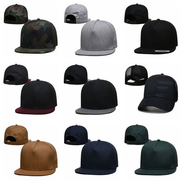 21 estilos al por mayor de malla en blanco camuflaje béisbol gorras hiphop masculina mujer sombreros snapback