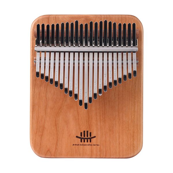 Piano de pulgar de 21 tonos kalimba madera de cerezo americano piano de dedo portátil de madera de gama alta adecuado para regalos