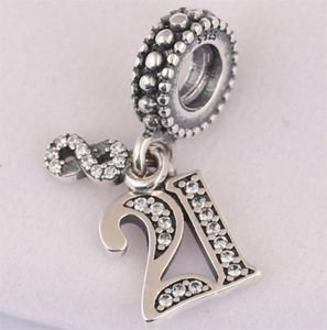 21 ans d'amour 21e anniversaire Charms Beads S925 Silver Fits for Original Style Bracelet 797263CZ H82648176