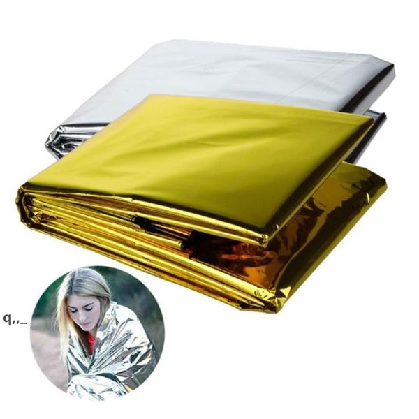 210*130cm Portable couverture de sauvetage outil de survie fête faveur étanche feuille d'urgence thermique premiers secours sauvetage thermique ZZB14983