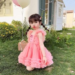 210 jaar peuter kinderen tutu jurken voor meisjes mouwloze prinsessenjurk kinderen zomer outfits kleding 240223