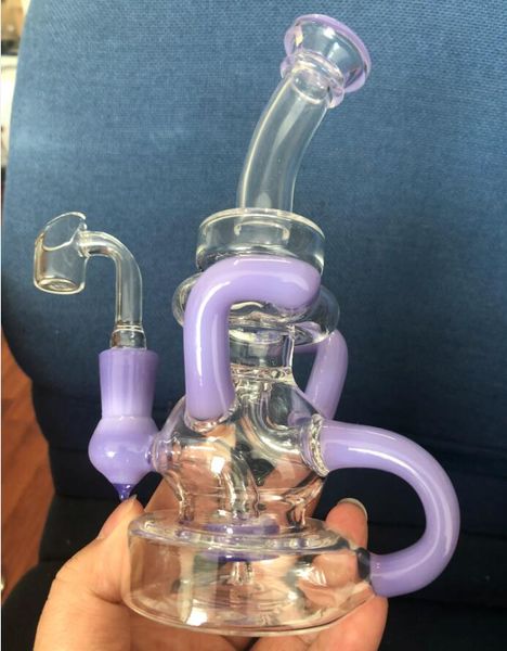 Nouveau dab rig Design Hookah Bong rose violet vert conduites d'eau de haute qualité seau plates-formes pétrolières Dab pneu Perc 14.4mm joint mâle recommande vivement