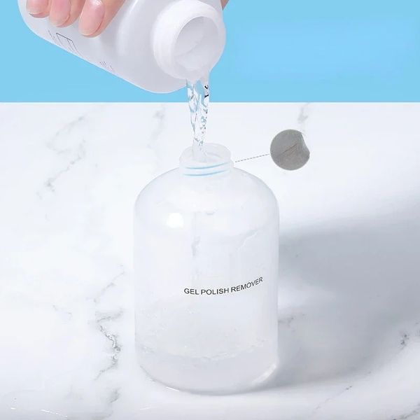 210 ml Bouteilles rechargeables à l'ongle Pompe vide Dispensateur Nail Art Remover Cleaner Makeup Makeup Bottle Manucure Tool- for Nail Art Remover