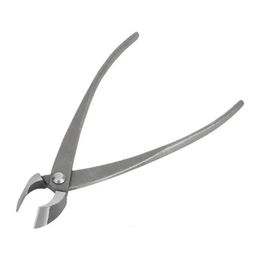 Cutter de bouton de bonsaï 210 mm en acier inoxydable à bord concave Racine de coupe Feste à boulets ciseaux de cisaillement élagage outils de jardinage 240410