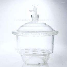 Desecador de vacío de vidrio de 210 mm, secador desecador de laboratorio, 8"