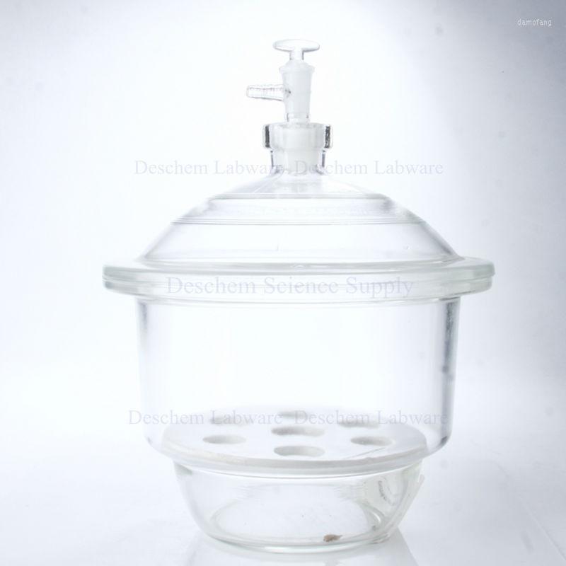 Desecador de vacío de vidrio de 210 mm, secador desecador de laboratorio, 8
