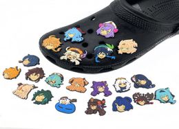 210pcs PVC Anime Charms Shoe Parts Accessories Botones Pins Decoración Hebilla5646370