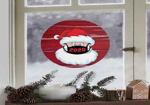 2121cm Belle autocollant de Noël Créatif Créateur Round Show Window Glass Stickers Santa Claus atmosphère Autocollants VT17604218192