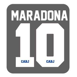 Badge de football imprimé BOCA #10 Maradona, ensemble de noms, 2122