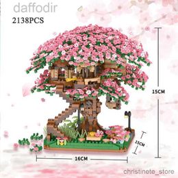 2138pcs Mini Blossom Bouwstenen DIY Plant Bloem Boom Huis Model Ornamenten Kinderspeelgoed Meisjes Kerstcadeaus 240308