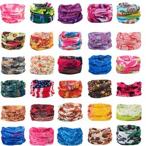 215 styles écharpe multifonctionnelle sports de plein air bandeau turban crème solaire foulards magiques masques de cyclisme sans couture hommes bandanas masque de fête M1595