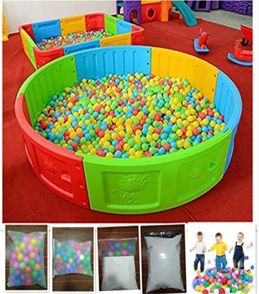 Pelotas divertidas a prueba de aplastamiento de 216 pulgadas, pelotas de juego de bolas oceánicas rellenas de aire de PE suaves, pelotas de pozo para bebés y niños, tienda de túnel, piscina, natación, 100 unidades 7095273