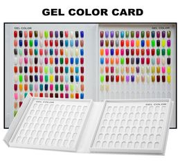 216120 Couleurs Modèle Gel Nail Gel Couleur affichage Boîte à affichage de cartes d'affichage en gel blanc dédié avec TIPS6909799