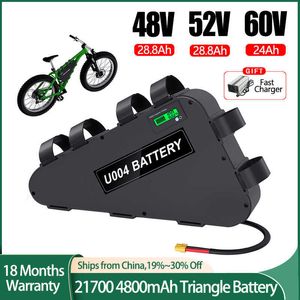 21700 Batterie Ebike 48V 28.8Ah 52V 28.8Ah 60V 24Ah 48V Batterie pour Bafang 2000W 1500W 1000W 750W 500W Moteur de vélo électrique