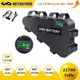 21700 Batterie Ebike 48V 52V 60V 72V 36V LG TSL Triangle Batteria Electric Bicycle 350W 500W 750W 1000W 1500W 1800W 2000W 3000W