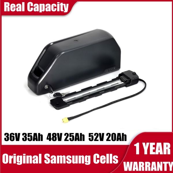 21700 EBike Batterie Samsung 72V 60V 52V 48V 36V Downtube Jumbo Polly Batterie Pack pour Scooter 500W 750W 1000W 1500W 2000W Kit