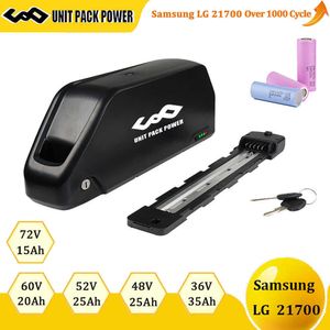 21700 Samsung EBike Batterie 72V 60V 52V 48V 36V Downtube Polly LG E Vélo Batterie pour Scooter 500W 750W 1000W 1500W 2000W