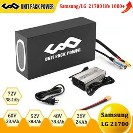 21700 Samsung LG Ebike batería 72V 60V 52V 48V 36V para bicicleta eléctrica Escooter 500W 1000W 1500W 1800W 2000W 2500W 3000W