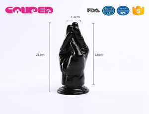 2175 cm BIACK Silicone Big énorme Dildo Hand Hand Lildosstrong Aspiration Tup pénis adulte Gay Sex Toys for Women1267049