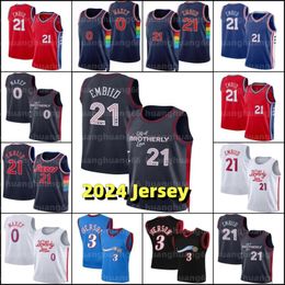 Tyrese 0 Maxey James 1 Harden Jersey Joel 21 Embiid Basketball Philadelphias 76er Sixer Retro Allen 3 Iverson Jerseys Heren 2022/23 Swingman Edition Shirt