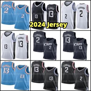 Maillot de basket Kawhi Paul 2 Leonard 13 George Russell 0 Westbrook cousu