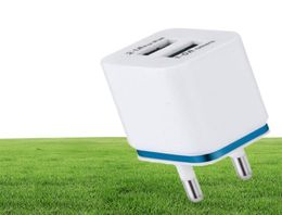 21a snel opladen Dual USB Charger Universal Travel EUUS Plug Adapter Portable Wall Mobiele telefoonlader DHL2909561